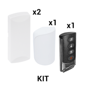 KIT Básico Sensores Inalámbricos – Incluye 2 Contactos Magnéticos, 1 PIR y 1 Llavero – Compatibles con Honeywell y PRO4GEN2
