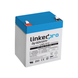 Batería 12 V 5.5 Ah AGM | Certificada UL94-HB Resistencia a la flama básica | Especial para Seguridad Electrónica | Vida útil 5 años | Terminales F1 + Adaptador F2