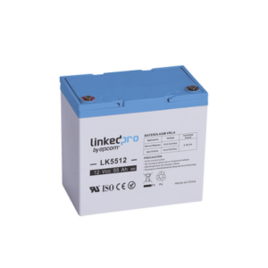 Batería de respaldo 12 V 55 Ah AGM | Certificada UL94-HB Retardante a la flama básica | Especial para Seguridad Electrónica | Vida útil 5 años | Terminales T2