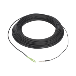 Rollo de Fibra Óptica Drop Redonda G657A2 Monomodo Simplex de 100 Metros (328.08 Pies) con Conectores SC/APC-SC/APC para Instalaciones Aéreas, Subterráneas o a la Intemperie