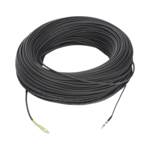 Rollo de Fibra Óptica Drop Redonda G657A2 Monomodo Simplex de 150 Metros (492.13 Pies) con Conectores SC/APC-SC/APC para Instalaciones Aéreas, Subterráneas o a la Intemperie