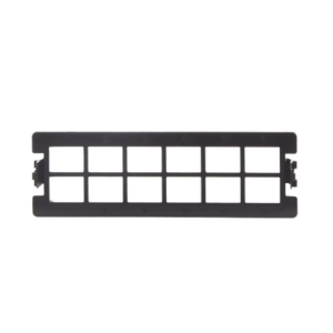 Placa Acopladora Vacía para Distribuidor de Fibra Óptica LP-ODF-8024, Acepta 12 Acopladores SC Simplex o 12 Acopladores LC Duplex, Color Negro