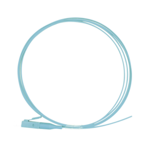 Pigtail de Fibra Óptica Simplex LC, PVC, OM3 50/125, Aqua, 1 Metro (3.28 Pies)