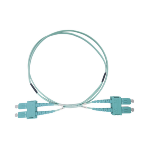 Jumper de Fibra Óptica Multimodo OM3 50/125 SC-SC OFNR (Riser), 2.0 mm, Dúplex, Aqua, 3 Metros (9.84 Pies)