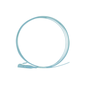 Pigtail de Fibra Óptica Simplex LC, PVC, OM4 50/125, Aqua, 1 Metro (3.28 Pies)