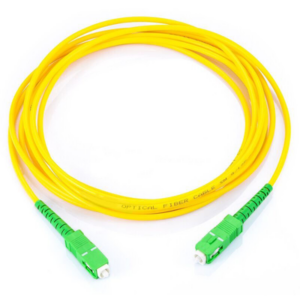 Jumper de Fibra Óptica Monomodo SC/APC-SC/APC Simplex, Color Amarillo, 1 Metro (3.28 Pies)