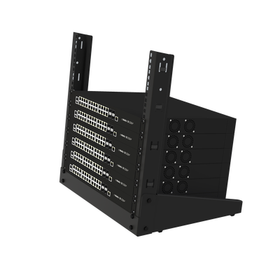 Rack de 19″, 9 UR, Para Uso en Mesa. Ideal para Instalaciones, Temporales / Pruebas / Exhibición