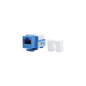 Módulo Jack Keystone Cat5e con Terminación 110 (Punchdown) para Faceplate – Color Azul