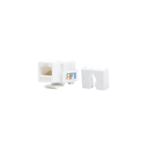 Módulo Jack Keystone Cat5e con Terminación 110 (Punchdown) para Faceplate – Color Blanco
