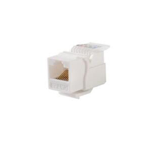 Módulo Jack Keystone Cat5e sin Herramienta (Toolless) para Faceplate – Color Blanco