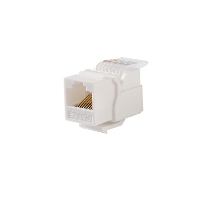 Módulo Jack Keystone Cat5e sin Herramienta (Toolless) para Faceplate – Color Blanco