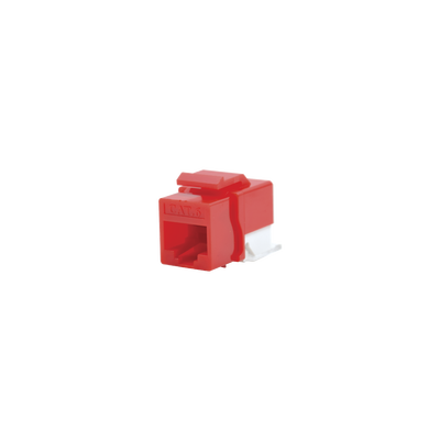 Módulo Jack Cat6 sin Herramienta (toolless) keystone para faceplate – Color Rojo