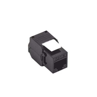 Módulo Jack Keystone Cat6 (Toolless), con Terminación en Ángulo 180 – Color Negro, Compatible con Faceplate y Patchpanel Linkedpro