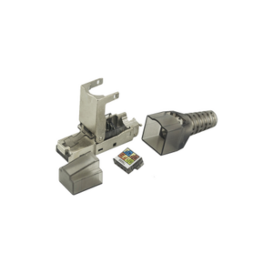 Plug RJ45 Blindado Categoría 6A – Sin Herramienta, para Terminación en Campo