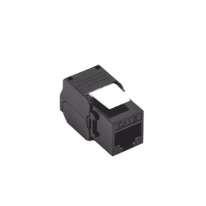 Módulo Jack Keystone Cat6A (Toolless), con Terminación en Ángulo 180 – Color Negro, Compatible con Faceplate y Patchpanel Linkedpro