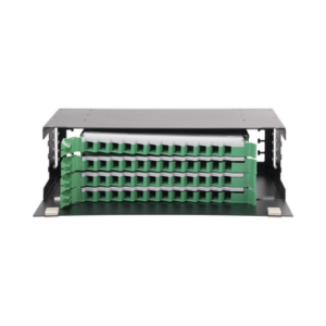 Distribuidor de Fibra Óptica con Bandejas Deslizables, Vacío, 19 Pulgadas (48.26 cm), Acepta 48 Adaptadores LC Duplex o LC Simplex o 48 SC Simplex, 3U