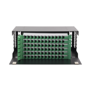 Distribuidor de Fibra Óptica con Bandejas Deslizables, Vacío, 19 Pulgadas, Acepta 72 Adaptadores LC Duplex o LC Simplex o 72 SC Simplex, 4U
