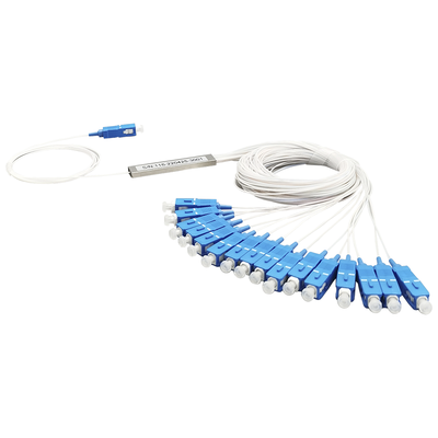 Splitter (Divisor Óptico) tipo PLC, de 1×16, conectores SC/UPC