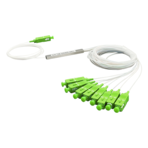 Splitter (Divisor Óptico) tipo PLC, de 1×8, conectores SC/APC