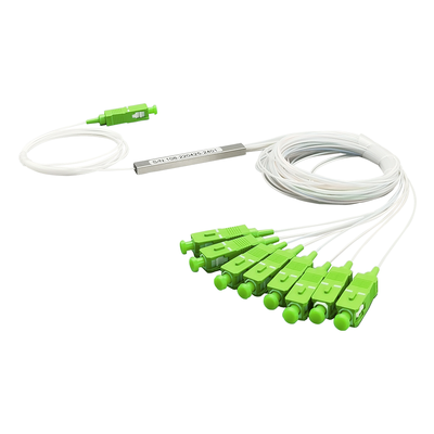 Splitter (Divisor Óptico) tipo PLC, de 1×8, conectores SC/APC