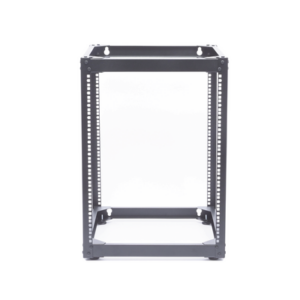 Rack Abierto de 4 Postes Instalación Pared o Piso de 14 Unidades, Ideal para Equipo de Audio!