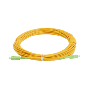 Jumper de Fibra Óptica Monomodo SC/APC – SC/APC Simplex, Color Amarillo, 15 Metros (49.21 Pies)