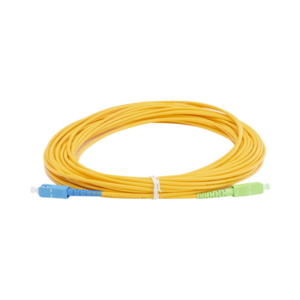 Jumper de Fibra Óptica Monomodo SC/UPC – SC/APC Simplex, Color Amarillo, 15 Metros (49.21 Pies)