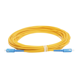 Jumper de Fibra Óptica Monomodo SC/UPC – SC/UPC Simplex, Color Amarillo, 15 Metros (49.21 Pies)