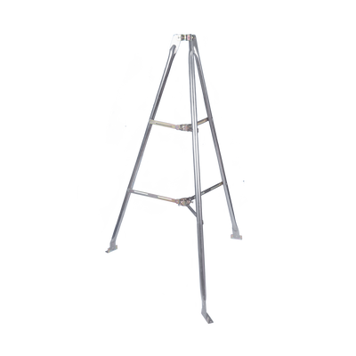 Montaje de tripie para exterior, altura total del tripie 1.52 m. Compatible con mástiles de hasta 3 m de largo 1 1/4 a 2″ de diámetro