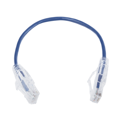 Cable de Parcheo Slim UTP Cat6 – 20 cm (7.87 Pulgadas) Azul Diámetro Reducido (28 AWG)