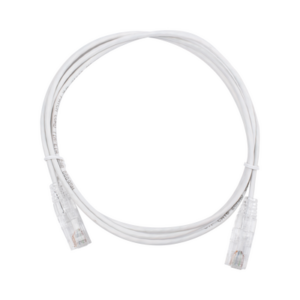 Cable de Parcheo Slim UTP Cat6 – 1.5 Metros (4.92 Pies) Blanco Diámetro Reducido (28 AWG)