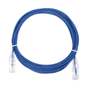 Cable de Parcheo Slim UTP Cat6 – 3 Metros (9.84 Pies) Azul Diámetro Reducido (28 AWG)