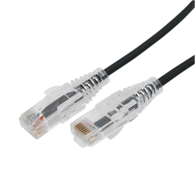 Cable de Parcheo Slim UTP Cat6A – 10 Metros (32.81 Pies) Negro, Diámetro Reducido (28 AWG)