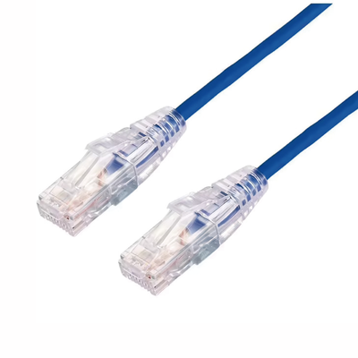 Cable de Parcheo Slim UTP Cat6A – 1 Metro (3.28 Pies) Azul, Diámetro Reducido (28 AWG)
