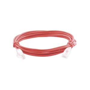 Cable de Parcheo Slim UTP Cat6A – 3 Metros (9.84 Pies) Rojo, Diámetro Reducido (28 AWG)