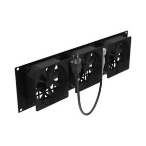 Kit de 3 Ventilador 110 Vca (12 x 12 cm) con Clavija 5-15P. Para instalación en Postes Rack