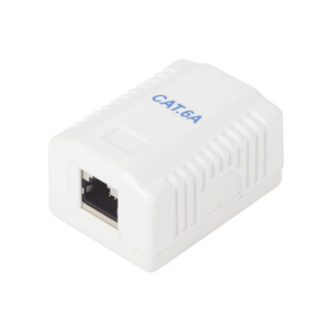 Caja de Pared con 1 Puerto, Incluye 1 Jack STP Cat6A