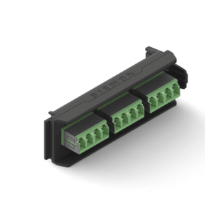 Placa Acopladora LightVerse, 6 Conectores Dúplex LC/APC Shuttered, Acepta hasta 12 Fibras Monomodo