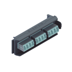 Placa Acopladora LightVerse, 6 Conectores Dúplex LC/UPC Shuttered, Acepta hasta 12 Fibras Multimodo OM3 y OM4