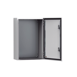 Gabinete de Uso Exterior MAS 600 x 600 x 400 mm NEMA 4/12/13; IP66; IK10 de Acero Dulce 1.5 mm con Platina de Montaje Incluida Color Gris Claro