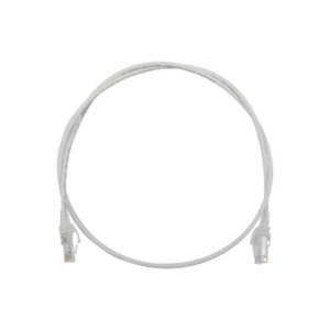 Patch Cord MC6 Modular Cat6 UTP, CM/LS0H, 0.91 Metros (3 Pies), Color Blanco, Diámetro Reducido (28AWG)