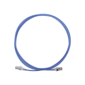 Patch Cord MC6 Modular Cat6 UTP, CM/LS0H, 2.13 Metros (7 Pies), Color Azul, Diámetro Reducido (28AWG)