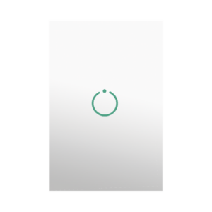 (ZWAVE) Interruptor On/Off panel táctil touch inalámbrico Zwave Plus 1 boton. Compatible con Hubitat HC8, Álula M2M, otro