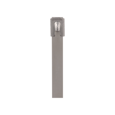 Cincho Pan-Steel™ de Acero Inoxidable 316, de 362mm largo x 7.9mm ancho, Color Metálico, Paquete de 50pz