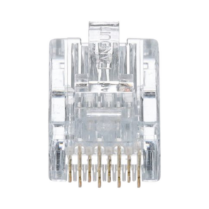 Plug RJ45 Cat5e, Para Cable UTP de Calibres 24-26 AWG, Chapado en Oro de 50 Micras, Paquete de 50 Piezas