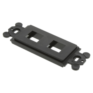 Marco de Módulo Dúplex, Para Placas Frontales Estándar GFCI, Acepta 2 Módulos Keystone, Color Negro