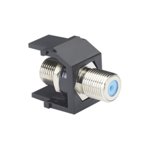 Módulo Acoplador Coaxial Tipo F, Keystone, de 75 Ohms, 3.0 GHz, Color Negro