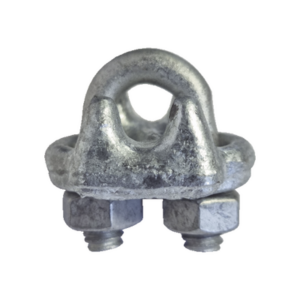 Nudo/ Perro/ Abrazadera Acero Forjado para Cable de 3/8″, Galv. por Inmersión en Caliente.