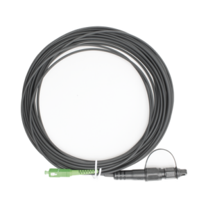 Jumper de Fibra Óptica, Conector SC/APC – Conexión a Caja FDP460, Redondo, 10 Metros (32.81 Pies), Forro 3 mm, G657A2, Negro