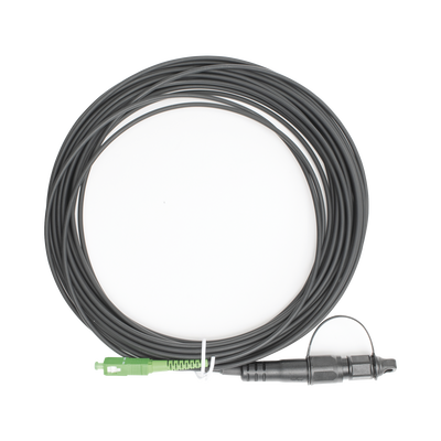 Jumper de Fibra Óptica, Conector SC/APC – Conexión a Caja FDP460, Redondo, 10 Metros (32.81 Pies), Forro 3 mm, G657A2, Negro